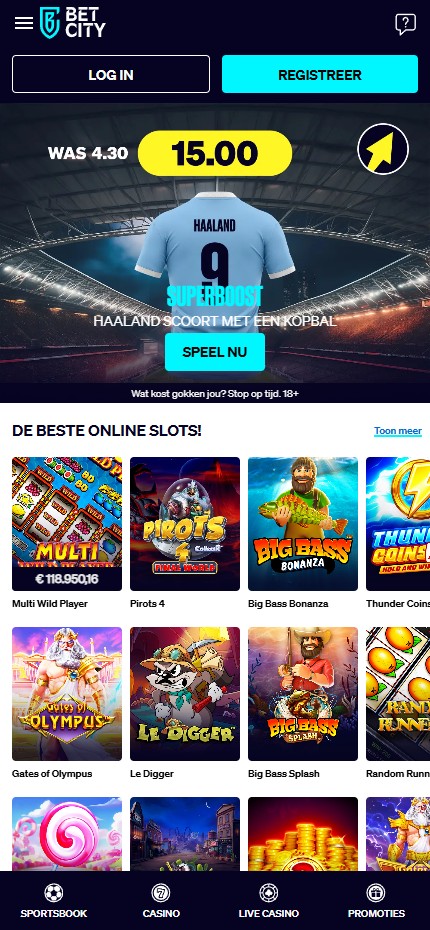BetCity Casino mobile home