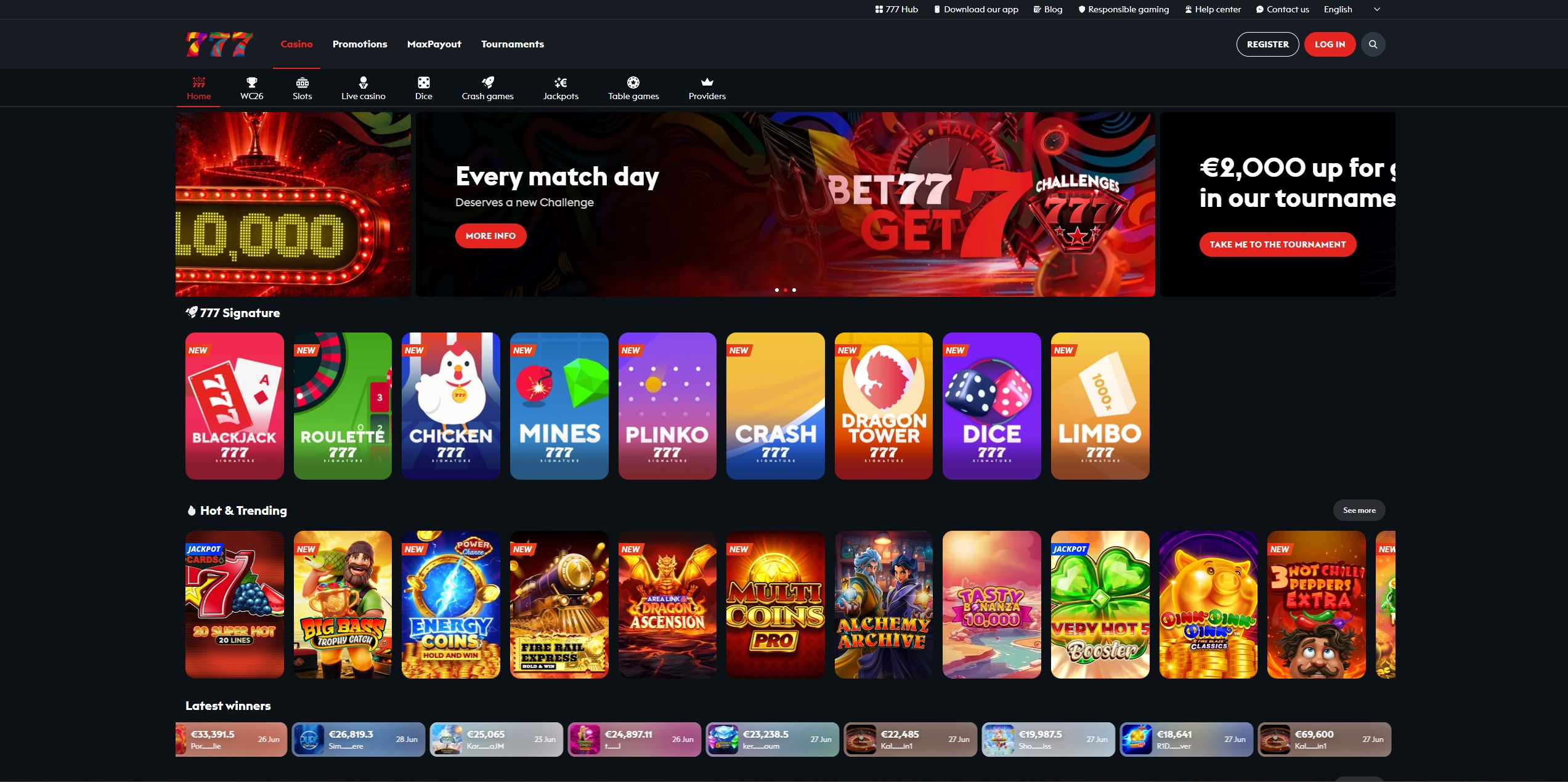 10. Casino777